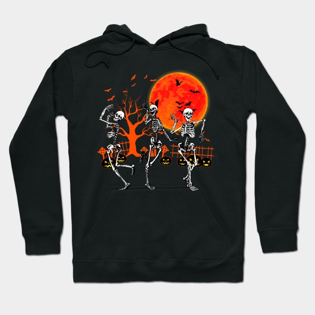 Scary halloween costumes for women dancing skeletons Hoodie by saugiohoc994